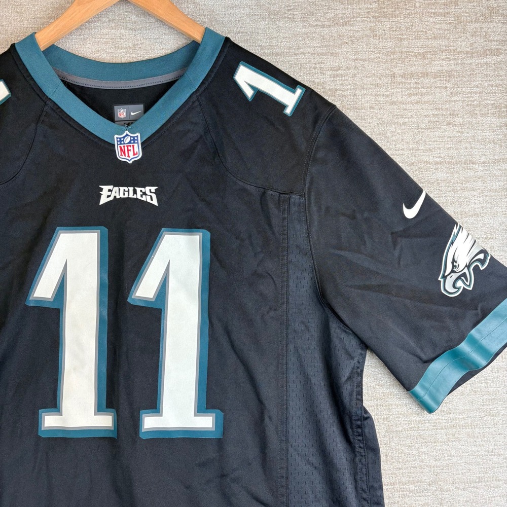 NIKE Philadelphia Eagles Jersey Mens XL Black NFL Football Carson Wentz 11